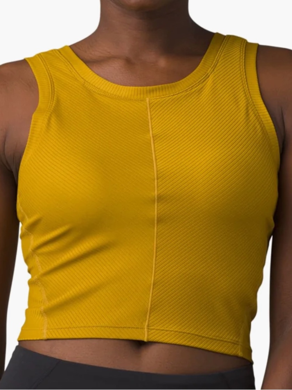 Prana Elda Cropped Yoga Tank in Citronell Yellow New Activewear